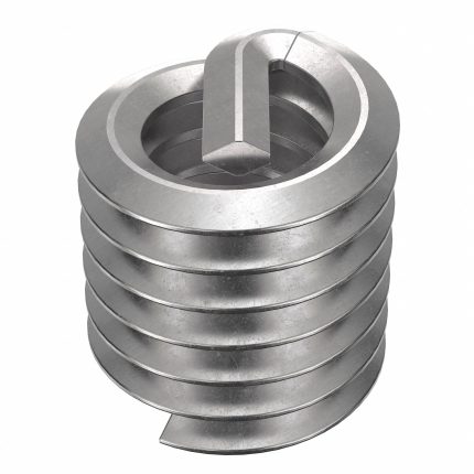 HELI-COIL Helical Insert: Tangless Tang Style, Free-Running, 1/4"-20 Thread Size, Plain, 100 PK
