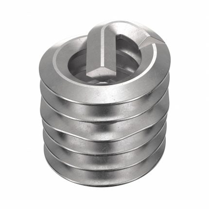 HELI-COIL Helical Insert: Tangless Tang Style, Screw-Locking, #4-40 Thread Size, Plain, 100 PK