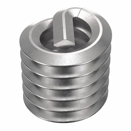 HELI-COIL Helical Insert: Tanged Tang Style, Screw-Locking, #10-24 Thread Size, Plain, Plain, 100 PK