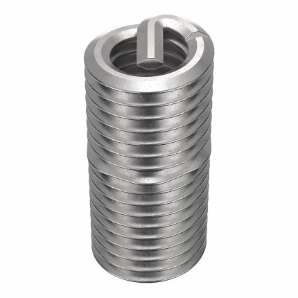 HELI-COIL Helical Insert: Tanged Tang Style, Screw-Locking, #8-36 Thread Size, Plain, Plain, 100 PK