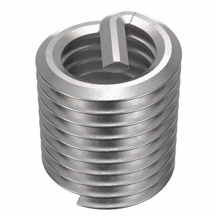 HELI-COIL Helical Insert: Tanged Tang Style, Screw-Locking, 1/4"-28 Thread Size, Plain, 100 PK