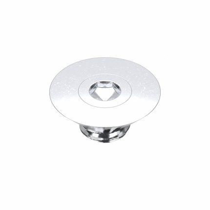 Socket Flat Head Screw: 5/16"-18 Thread Size, 1/2 in Lg, Flat, Chrome Plated, Steel, 5 PK