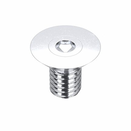 Socket Flat Head Screw: 5/16"-18 Thread Size, 3/4 in Lg, Flat, Chrome Plated, Steel, 5 PK