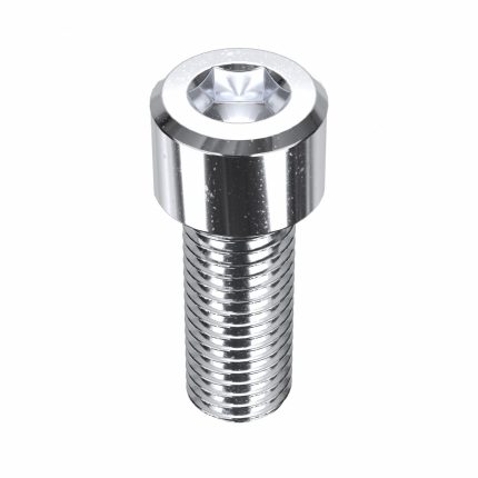 Socket Head Cap Screw: 1/4"-28 Thread Size, 5/8 in Lg, Std, Chrome Plated, Steel, 5 PK