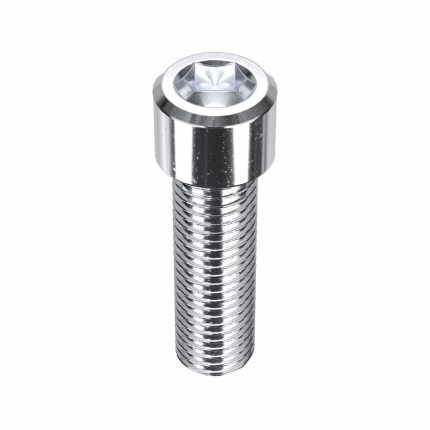 Socket Head Cap Screw: 5/16"-24 Thread Size, 1 in Lg, Std, Chrome Plated, Steel, 1/4 in Drive, 5 PK