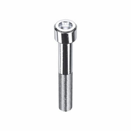 Socket Head Cap Screw: 5/16"-24 Thread Size, 2 in Lg, Std, Chrome Plated, Steel, 1/4 in Drive, 5 PK