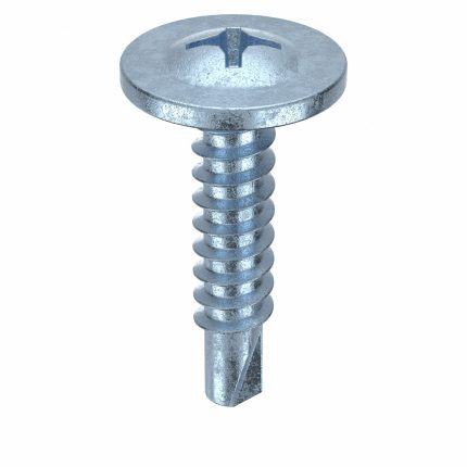 Self Drilling Screw: #8 Size, 3/4 in Lg, Steel, Zinc Plated, K-Lath, Phillips, 200 PK