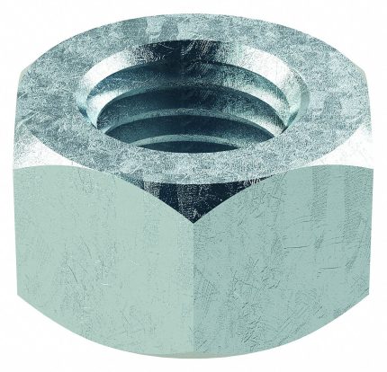 Hex Nut: 3/4"-10 Thread, 1 7/64 in Hex Wd, 41/64 in Hex Ht, Steel, Grade 5, Zinc Plated, 250 PK
