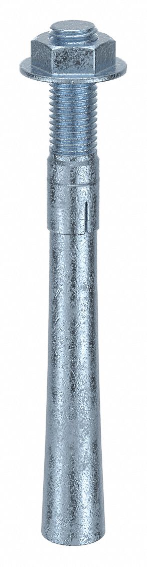 MKT FASTENING Wedge Anchor: 8 1/2 in Overall Lg, 3/4 in Dia, 3/4"-10 Thread Size, Steel, 15 PK