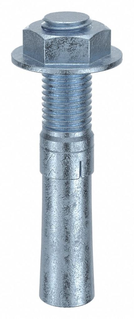 MKT FASTENING Wedge Anchor: 6 in Overall Lg, 1 in Dia, 1"-8 Thread Size, 2 1/4 in Thread Lg, 10 PK