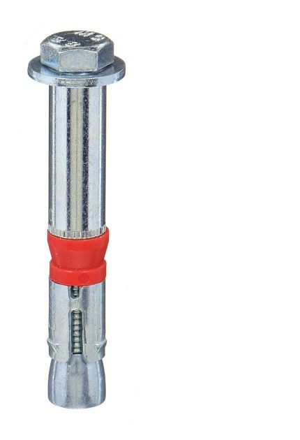 MKT FASTENING Wedge Anchor Bolt: 182 mm Overall Lg, 24 mm Dia, M16 Thread Size, Steel, Steel, 10 PK