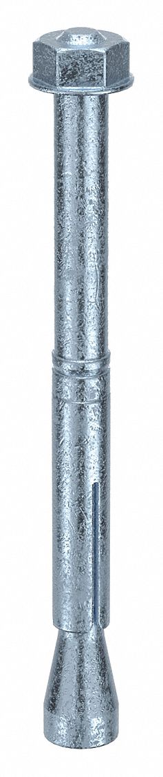 MKT FASTENING Wedge Anchor Bolt: 95 mm Overall Lg, 10 mm Dia, M6 Thread Size, Steel, Steel, 50 PK