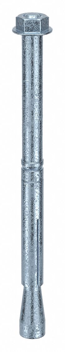 MKT FASTENING Wedge Anchor Bolt: 188 mm Overall Lg, 15 mm Dia, M10 Thread Size, Steel, Steel, 25 PK