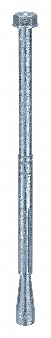 MKT FASTENING Wedge Anchor Stud: 167 mm Overall Lg, 10 mm Dia, M6 Thread Size, Steel, Steel, 25 PK