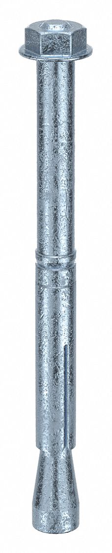 MKT FASTENING Wedge Anchor Stud: 130 mm Overall Lg, 12 mm Dia, M8 Thread Size, Steel, Steel, 25 PK