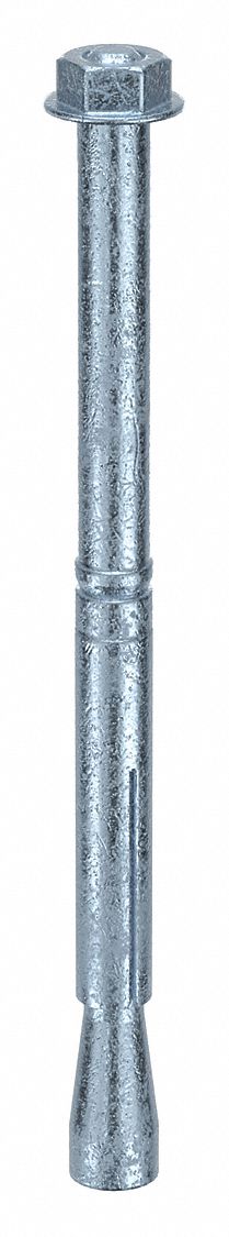 MKT FASTENING Wedge Anchor Stud: 191 mm Overall Lg, 15 mm Dia, M10 Thread Size, Steel, Steel, 25 PK