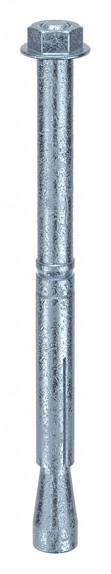MKT FASTENING Wedge Anchor Stud: 212 mm Overall Lg, 18 mm Dia, M12 Thread Size, Steel, Steel, 10 PK
