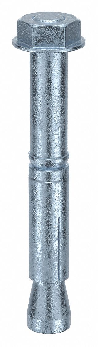 MKT FASTENING Wedge Anchor Stud: 201 mm Overall Lg, 28 mm Dia, M20 Thread Size, Steel, Steel, 10 PK