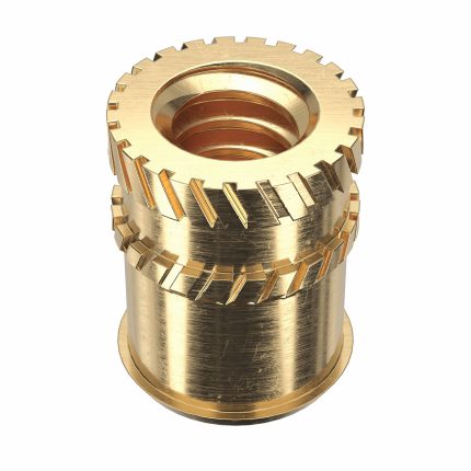 Heat-Set Insert: #4-40 Thread Size, 7/32 in Overall Lg, 11/64 in Dia, Brass, 1,000 PK