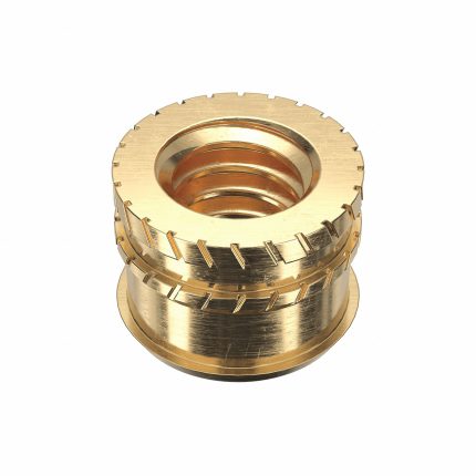 Heat-Set Insert: #8-32 Thread Size, 3/16 in Overall Lg, 1/4 in Dia, Brass, 1,000 PK