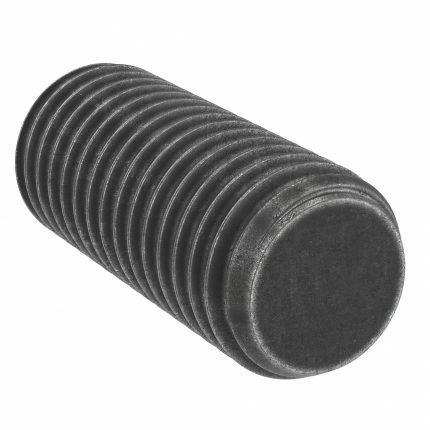 Fully Threaded Stud: 1/4"-20 Thread Size, Steel, Grade 2, Black Oxide, 1 in Overall Lg, 100 PK