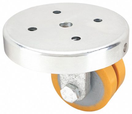 APPROVED VENDOR Plate Caster: Swivel, No Brake, Polyurethane, 2 in Wheel Dia, 5/8 in Wheel Wd, Plain