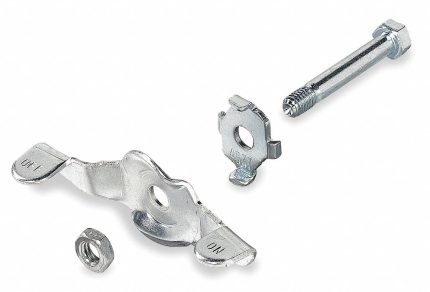 E.R. WAGNER Caster Brake Kit: Side Pedal, Lock Not Included, For 4 in_5 in_6 in Wheel Dia., Steel