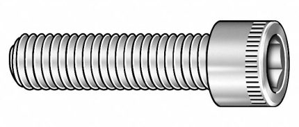 Socket Head Cap Screw: 1/4"-20 Thread Size, 1/4 in Lg, Std, Plain, Alloy Steel, 100 PK
