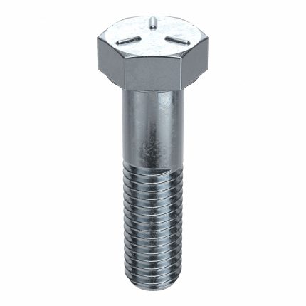 Hex Head Cap Screw: Steel, Grade 5, Zinc Plated, 9/16"-12, Coarse, 1 1/2 in lg, Inch, HRC25, 275 PK