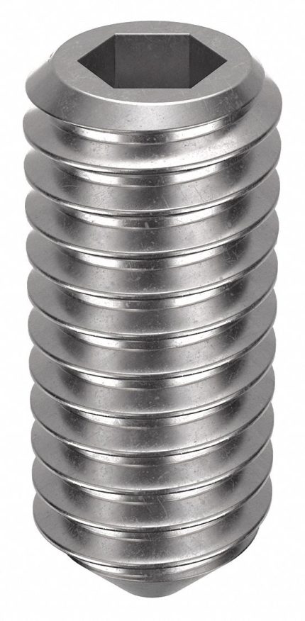 Socket Set Screw: 5/16"-18 Thread Size, 3/4 in Overall Lg, Cup pt, Stainless Steel, Plain, 1,000 PK