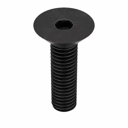 Socket Flat Head Screw: #10-32 Thread Size, 5/8 in Lg, Flat, Black Oxide, Steel, 100 PK