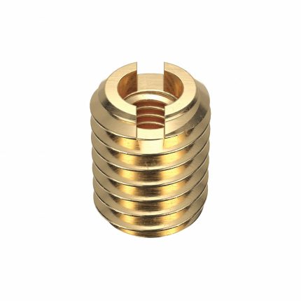 Knife Thread Insert: M5-0.80 Int Thrd Sz, 12.7 mm Overall Lg, 11.5062 mm Dia, Brass, Plain, 10 PK