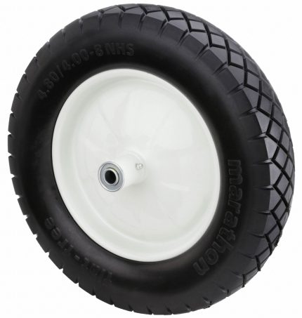 APPROVED VENDOR Flat-Free Wheel: 15 1/2 in Wheel Dia., 4 in Wheel Wd, Polyurethane, 6 in Hub Lg, Std