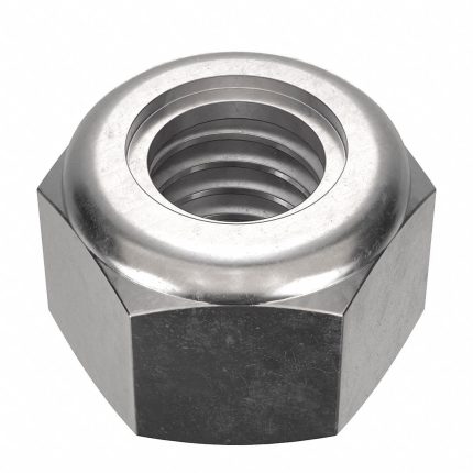 Lock Nut: Nylon Insert, 5/16"-18 Thread Size, Stainless Steel, 316, NL-19, 1/2 in Hex Wd, 50 PK