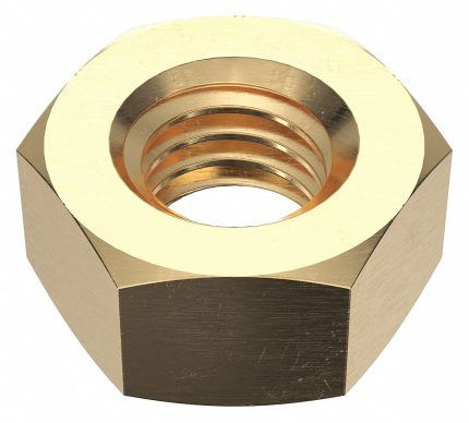 Hex Nut: M6-1.00 Thread, 10 mm Hex Wd, 5 mm Hex Ht, Steel, Class 10, Zinc Yellow, 100 PK