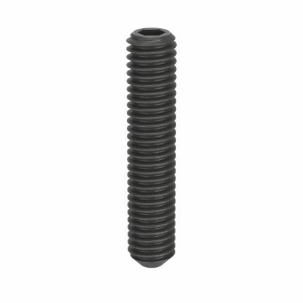 Socket Set Screw: M6x1 Thread Size, 30 mm Overall Lg, Cup pt, Steel, Black Oxide, Socket, 25 PK