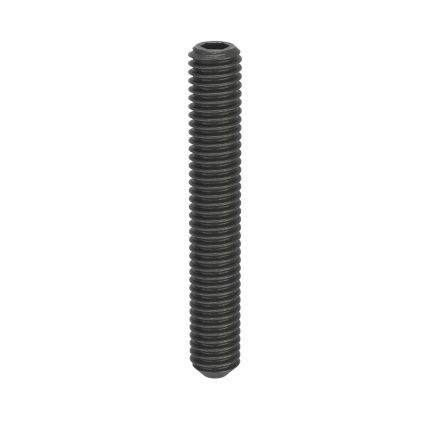 Socket Set Screw: M6x1 Thread Size, 40 mm Overall Lg, Cup pt, Steel, Black Oxide, Socket, 25 PK