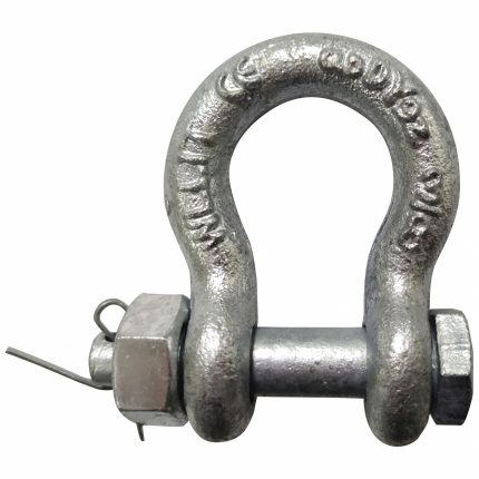 APPROVED VENDOR Anchor Shackle: Anchor Shackle, 2,000 lb Working Load Limit, Carbon Steel, Silver