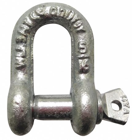 APPROVED VENDOR Anchor Shackle: Chain Shackle, 1,500 lb Working Load Limit, 17/32 in Wd Between Eyes