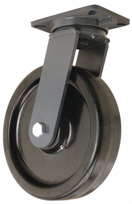 HAMILTON Plate Caster: Swivel, No Brake, Phenolic, 12 in Wheel Dia, 3 in Wheel Wd, Slot, Rectangle