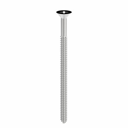 DEWALT Concrete Anchor Screw: 4 in Overall Lg, 1/4 in Dia, Steel, Phillips, Flat, Steel, 100 PK