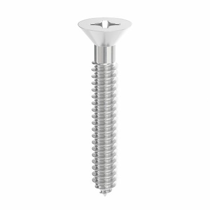 DEWALT Concrete Anchor Screw: 2 1/4 in Overall Lg, 1/4 in Dia, Stainless Steel, Phillips, 100 PK