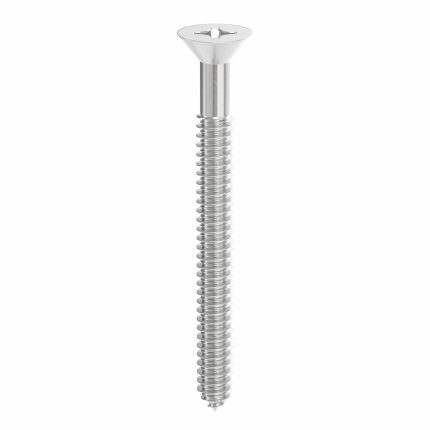 DEWALT Concrete Anchor Screw: 2 3/4 in Overall Lg, 1/4 in Dia, Stainless Steel, Phillips, 100 PK