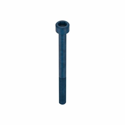 Socket Head Cap Screw: M4-0.7 Thread Size, 50 mm Lg, Std, Blue Phosphate, Steel, 4 mm Head Ht, 25 PK