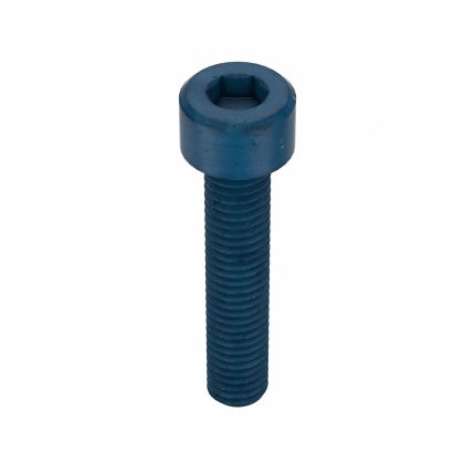 Socket Head Cap Screw: M5-0.8 Thread Size, 25 mm Lg, Std, Blue Phosphate, Steel, 5 mm Head Ht, 50 PK