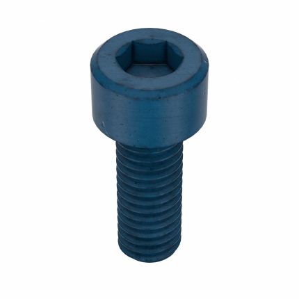 Socket Head Cap Screw: M6-1 Thread Size, 16 mm Lg, Std, Blue Phosphate, Steel, 6 mm Head Ht, 50 PK