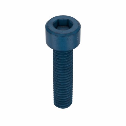Socket Head Cap Screw: M6-1 Thread Size, 25 mm Lg, Std, Blue Phosphate, Steel, 6 mm Head Ht, 50 PK