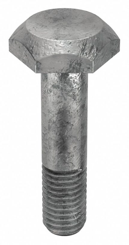 Structural Bolt: Steel, A325 Type 1, Hot Dipped Galvanized, 5/8"-11 Thread Size, 2 3/4 in lg