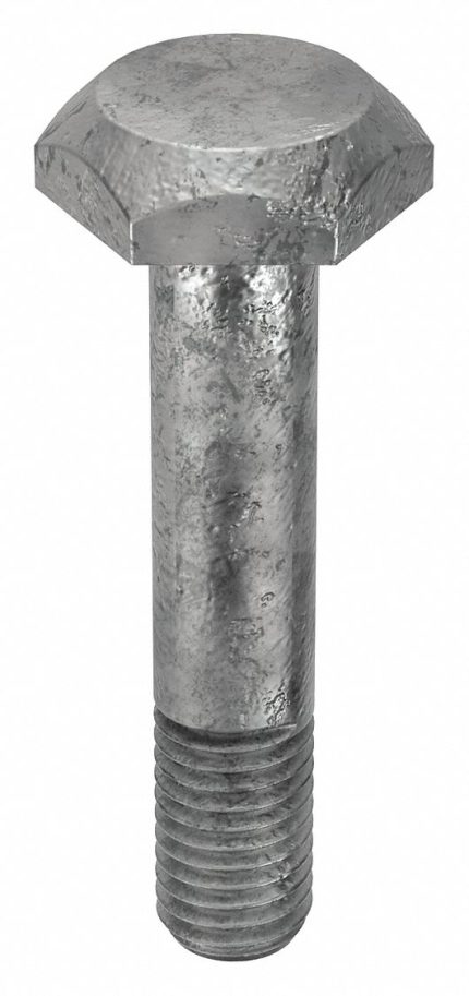 Structural Bolt: Steel, A325 Type 1, Hot Dipped Galvanized, 5/8"-11 Thread Size, 3 1/4 in lg