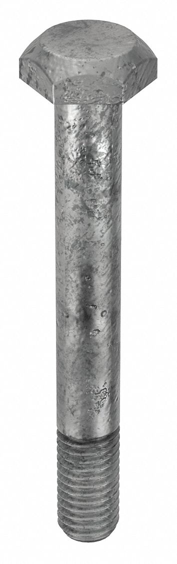 Structural Bolt: Steel, A325 Type 1, Hot Dipped Galvanized, 5/8"-11 Thread Size, 3 3/4 in lg